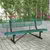 Flash Furniture Sigrid 6' Outdoor Bench with Backrest, Commercial Grade Green Mesh Seat, Backrest, Black Steel Frame SLF-AG4HUT2-GN-GG